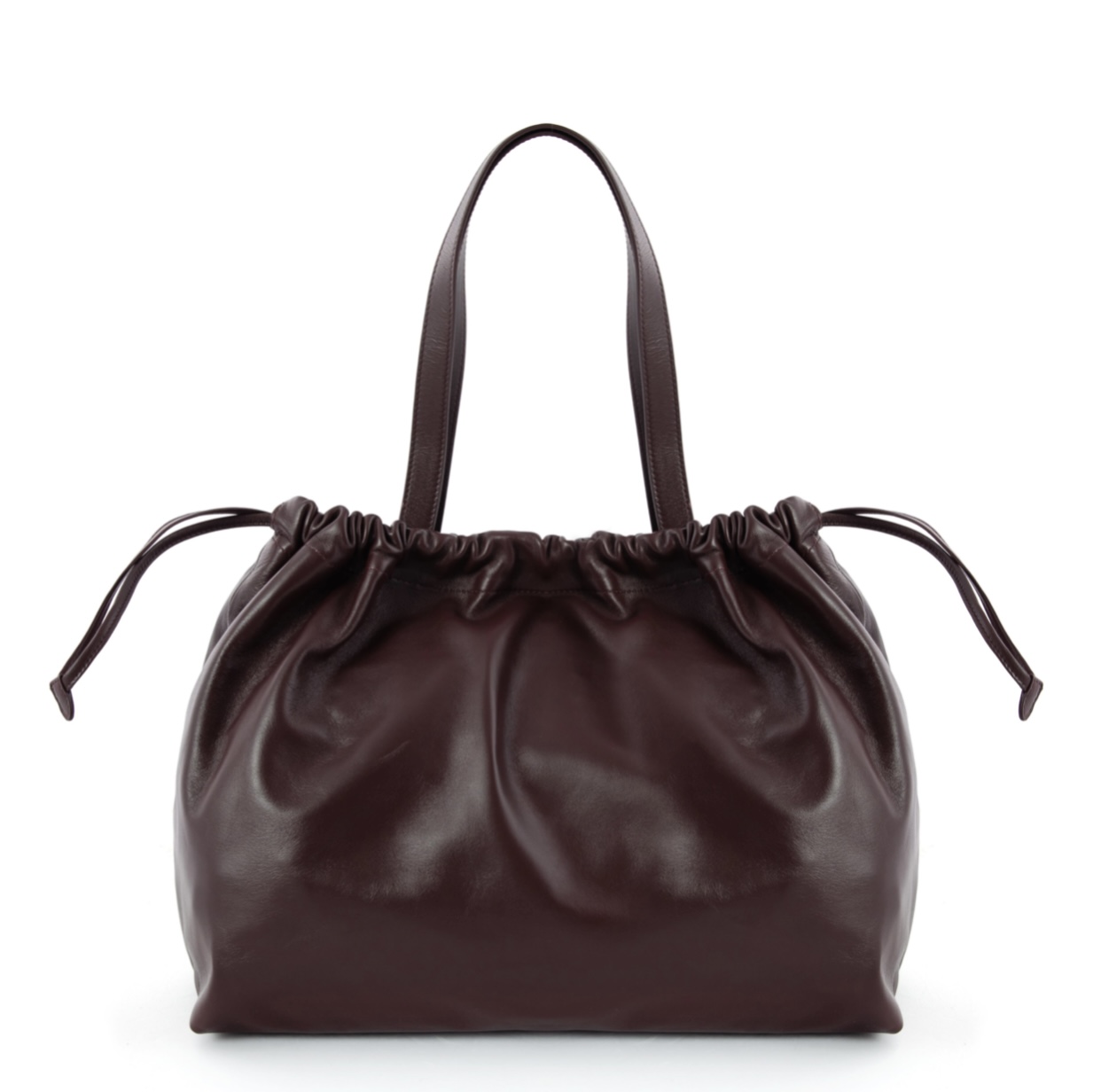 Drawstring Leather Bag 