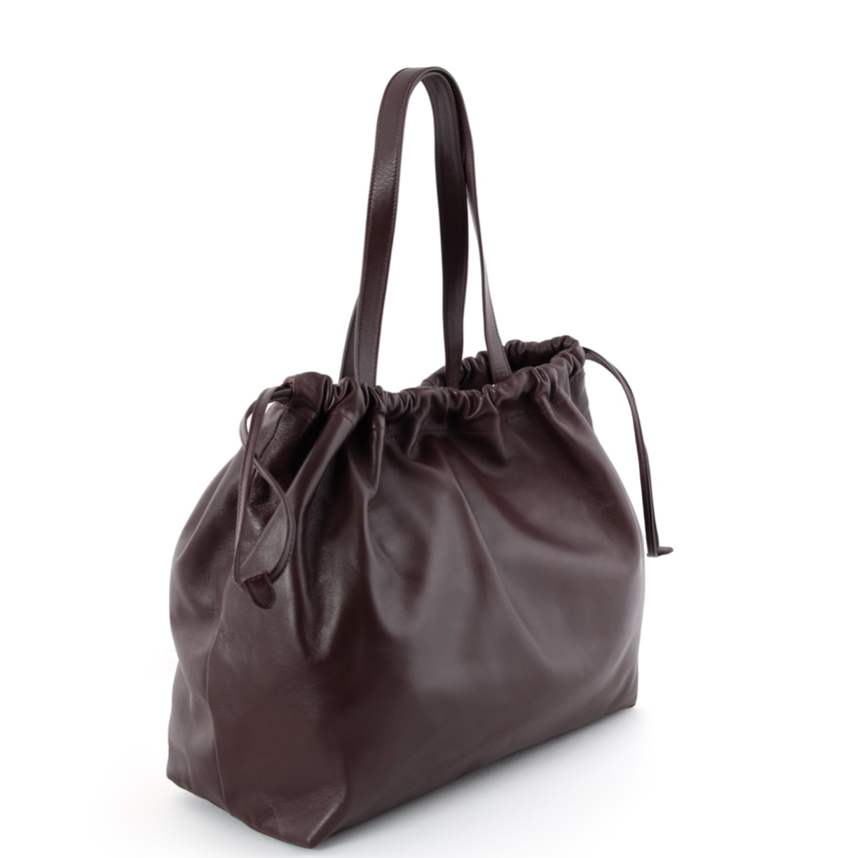 Drawstring Leather Bag 