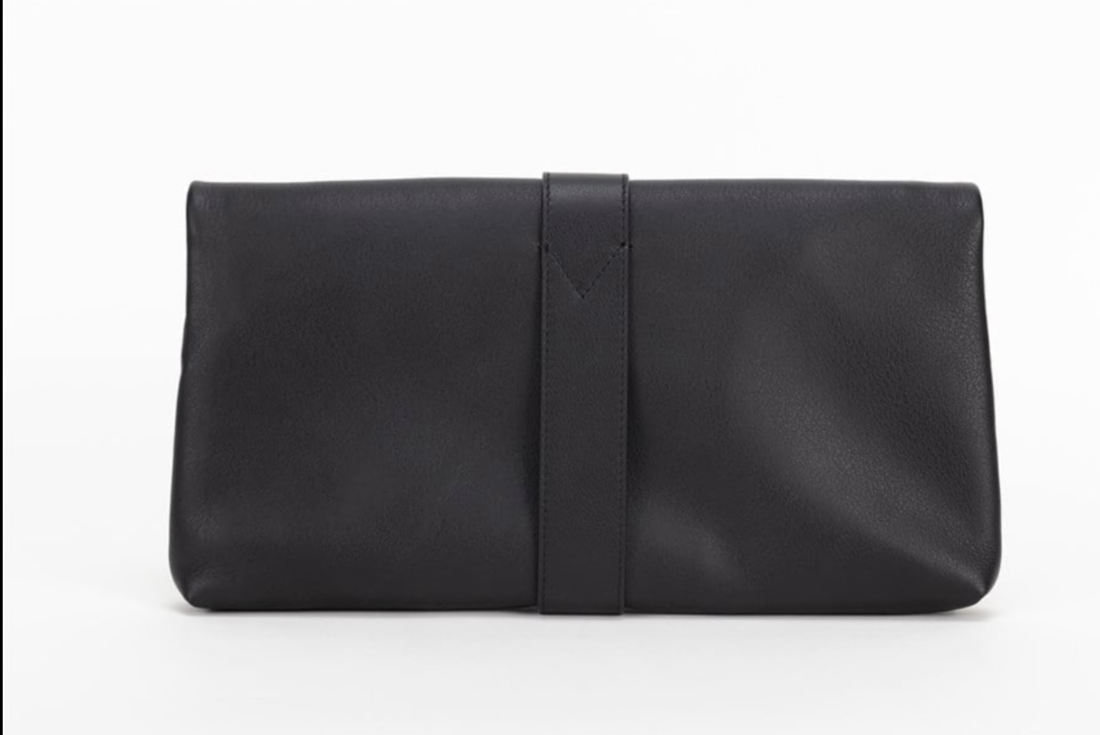 Black Locked Leather Bag 